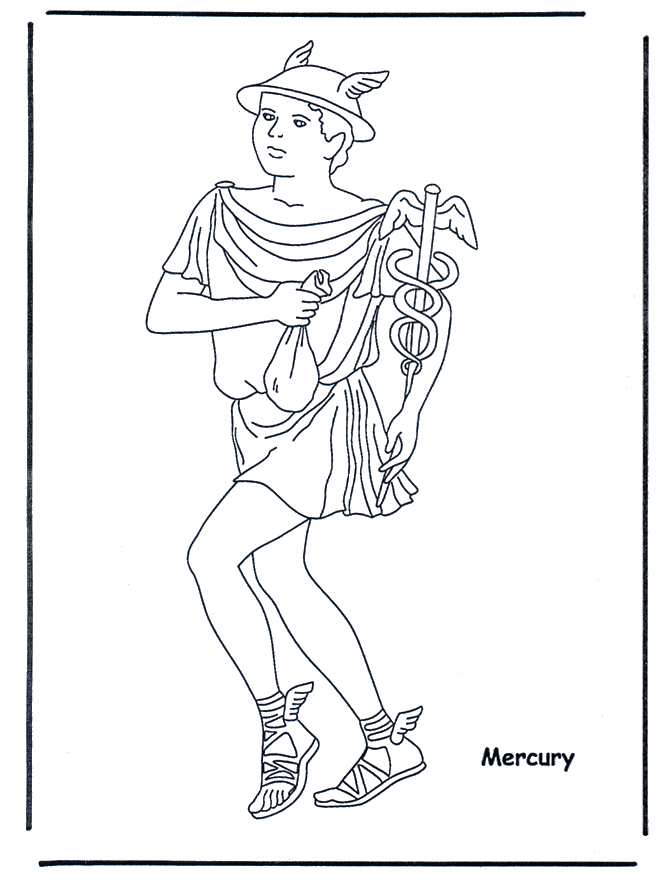 Hermes - Kleurplaten de Romeinen