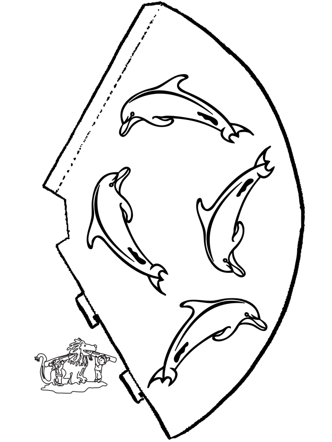 Hoedje Dolfijn - Knutselen hoedjes