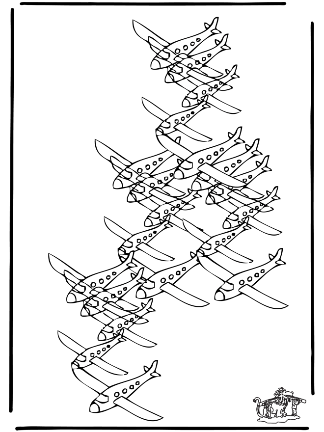 Hoeveel vliegtuigen - Puzzel