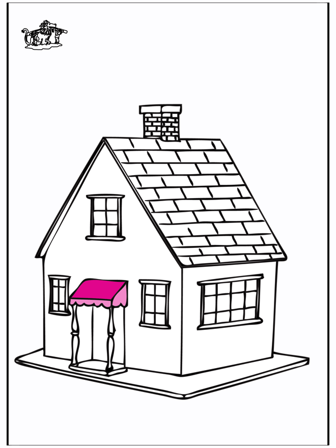 Huis 5 - Kleurplaat huizen