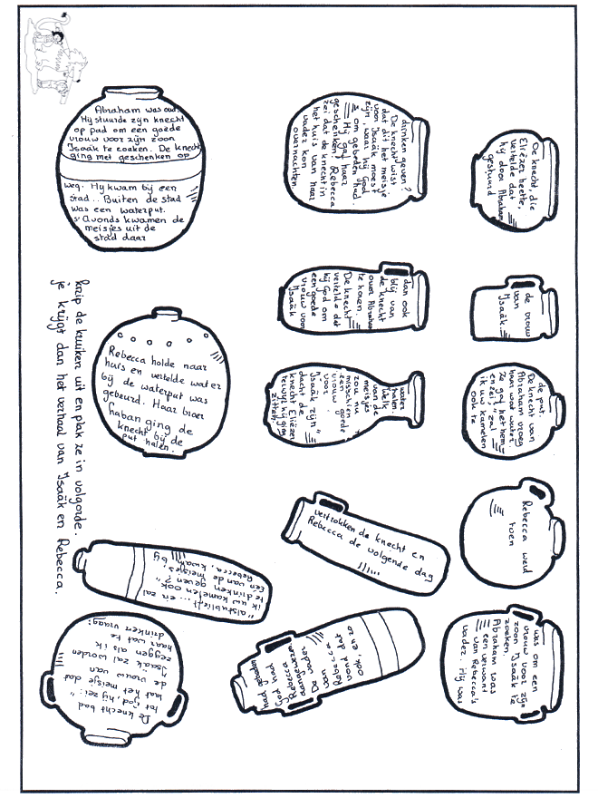 Besmettelijk tanker commentaar Isaäk en Rebecca - Knutselwerkjes
