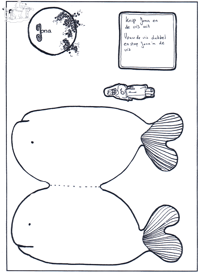 Jona met walvis - Knutselwerkjes