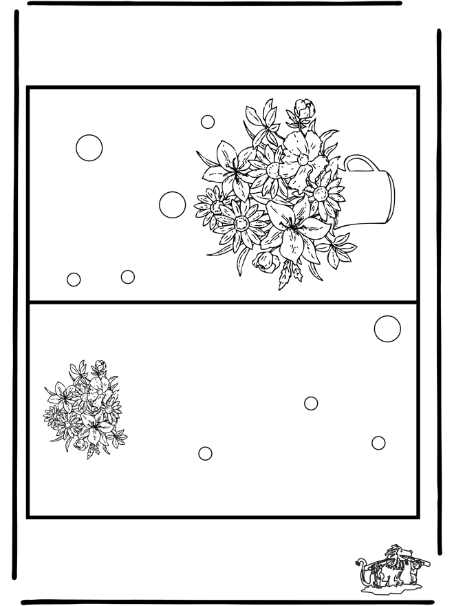 Kaart bloemen - Knutselen kaarten