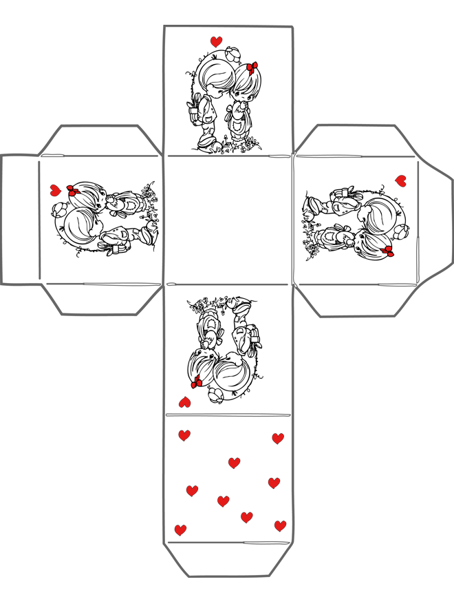 Kadodoosje Valentijn - Knutselen bouwplaten