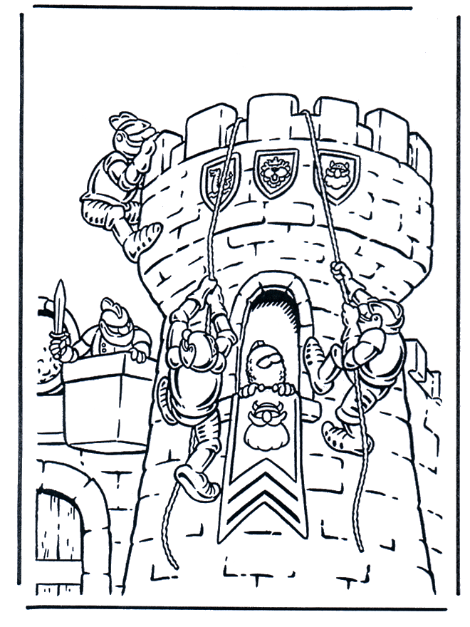 Kasteel 1 - Kleurplaat kasteel
