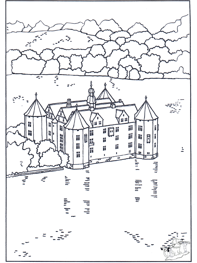 Kasteel 4 - Kleurplaat kasteel