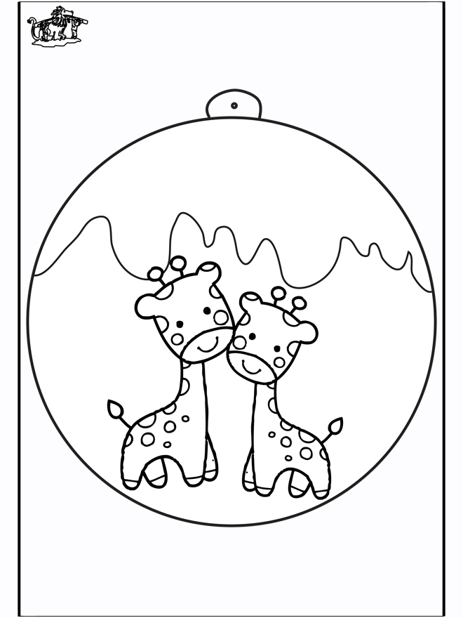 Kerstbal met giraffe - Knutselen Kerst
