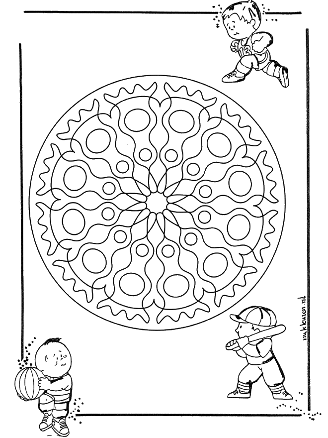 Kinder geomandala 1 - Kindermandala's