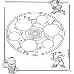 Mandala Kleurplaten - Kindermandala 24