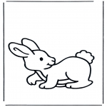 Kinderkleurplaten - Klein konijntje 2