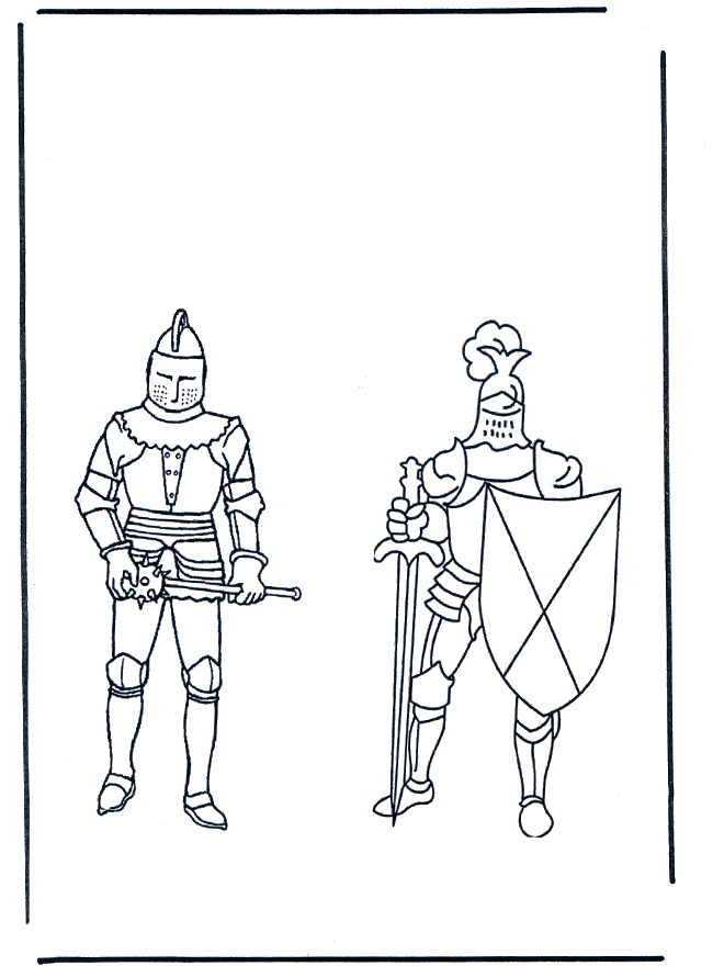 Kleurplaten ridders - Kleurplaten ridders