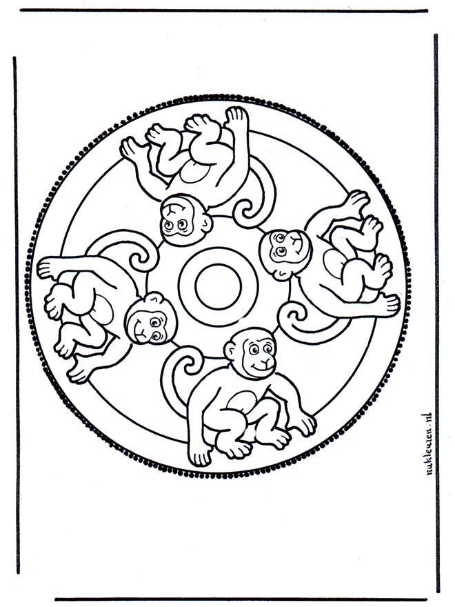 Knutselen dieren - Prikkaart knutselen mandala