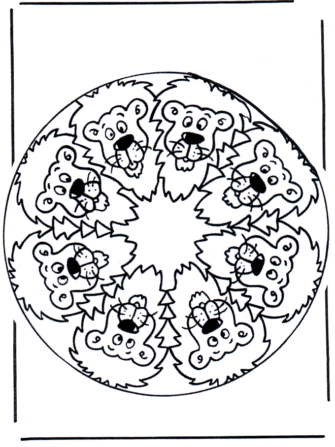 Leeuwen Mandala - Dierenmandala's