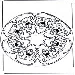 Mandala Kleurplaten - Leeuwen Mandala