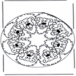 Mandala Kleurplaten - Leeuwen Mandala