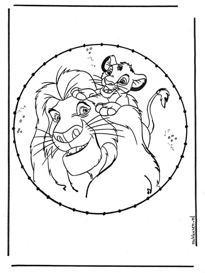 Leeuwenkoning - Stripfiguur borduurkaart knutselen