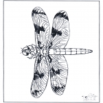 Kleurplaten Dieren - Libelle 2
