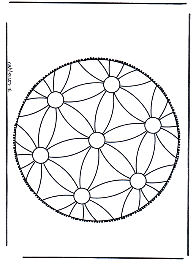 Mandala 1 - Prikkaart knutselen mandala