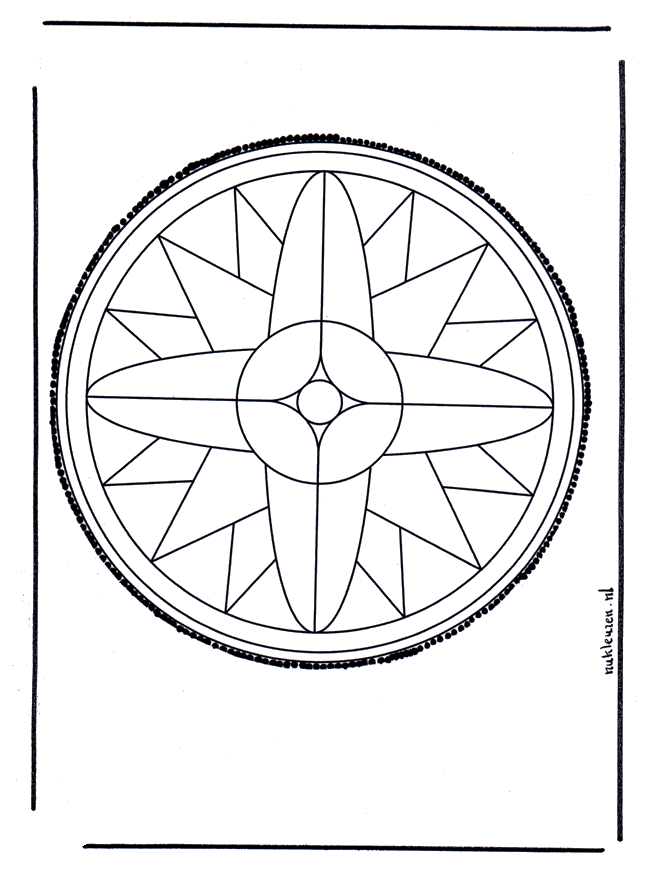 Mandala 25 - Prikkaart knutselen mandala