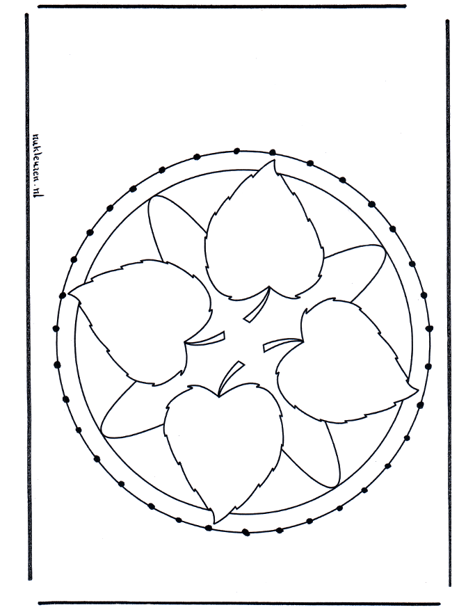 Mandala 27 - Borduurkaart mandala knutselen