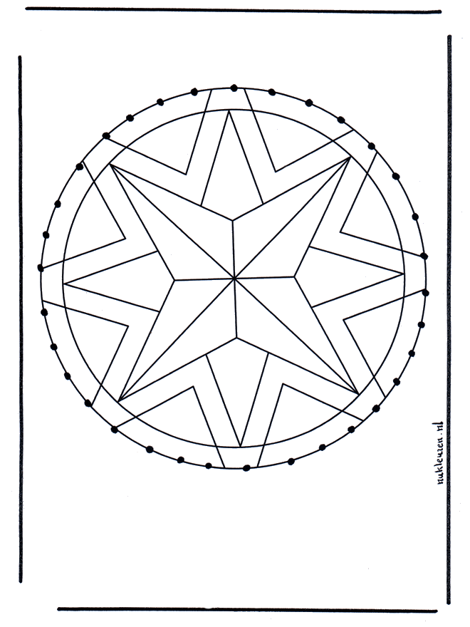 Mandala 28 - Borduurkaart mandala knutselen