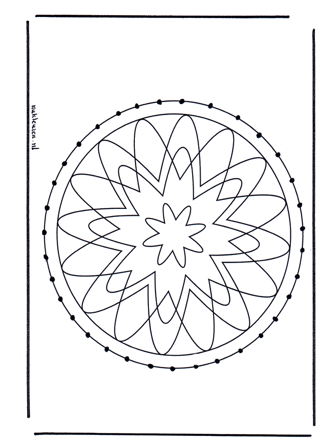Mandala 29 - Borduurkaart mandala knutselen