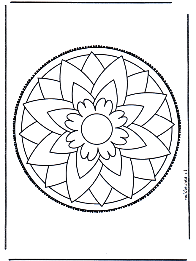 Mandala 3 - Prikkaart knutselen mandala