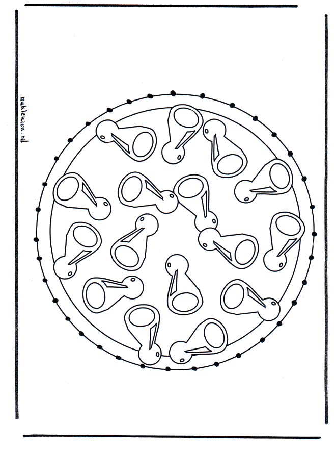 Mandala 30 - Borduurkaart mandala knutselen