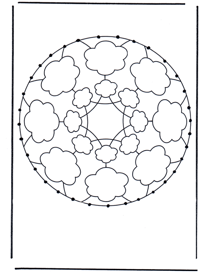 Mandala 31 - Borduurkaart mandala knutselen