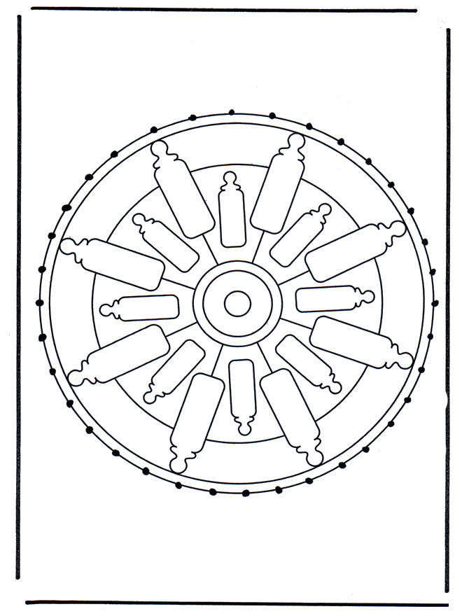 Mandala 32 - Borduurkaart mandala knutselen