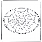 Knutselen Borduurkaarten - Mandala 32