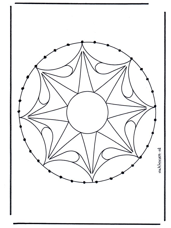 Mandala 33 - Borduurkaart mandala knutselen