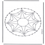 Knutselen Borduurkaarten - Mandala 33