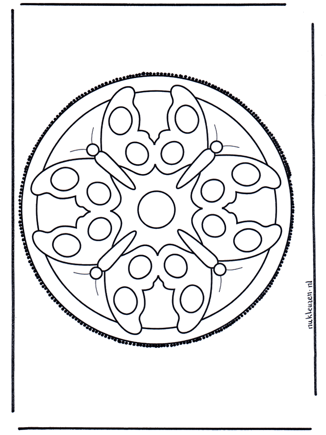 Mandala 5 - Prikkaart knutselen mandala