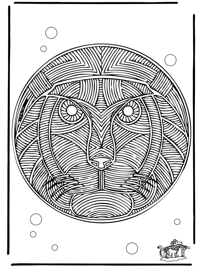 Mandala Leeuw - Dierenmandala's