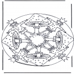 Allerlei Kleurplaten - Mandala met Paddestoel 1