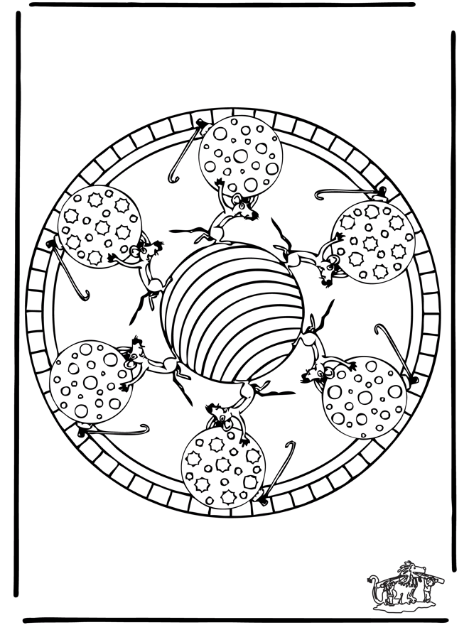 Mandala muis 1 - Dierenmandala's