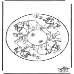 Mandala Kleurplaten - Mandala paard 2