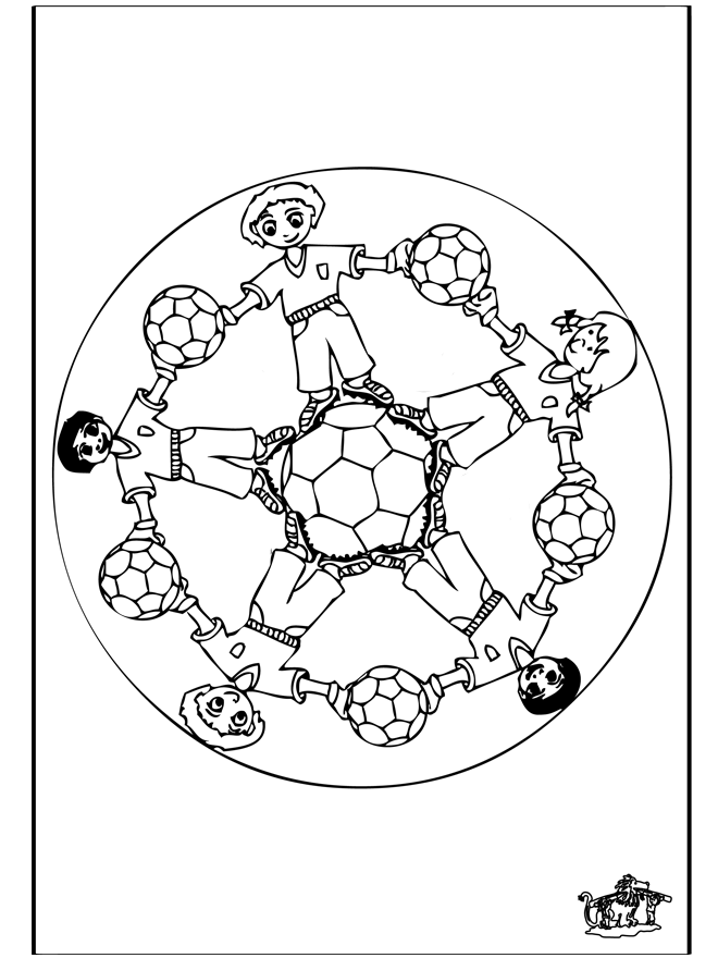 Mandala voetbal 1 - Kindermandala's