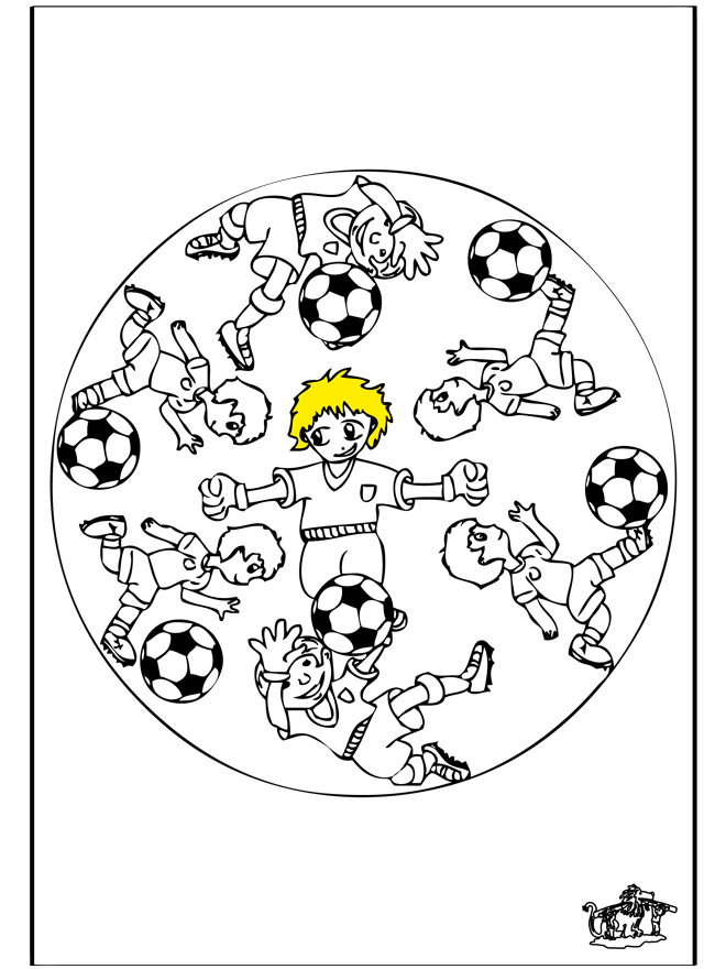 Mandala voetbal 3 - Kindermandala's