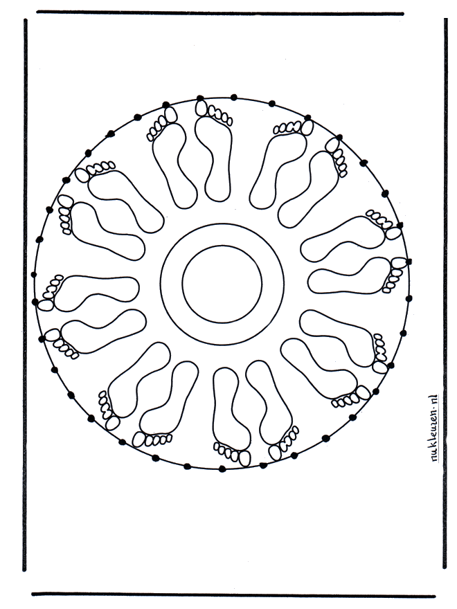 Mandala's - Borduurkaart mandala knutselen