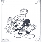 Stripfiguren Kleurplaten - Mickey en aap