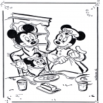 Stripfiguren Kleurplaten - Mickey en Minnie