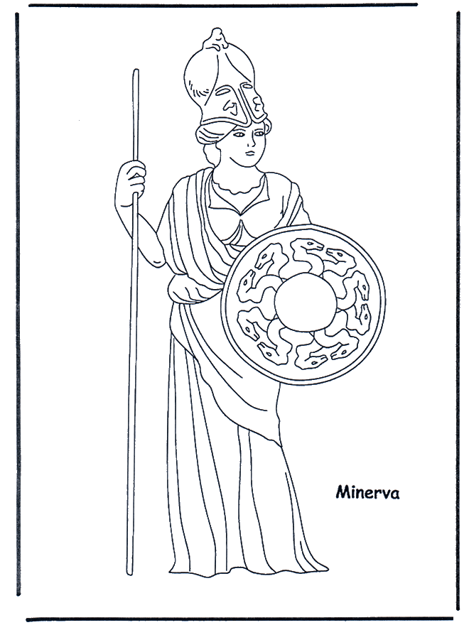 Minerva - Kleurplaten de Romeinen