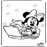 Stripfiguren Kleurplaten - Minnie Mouse