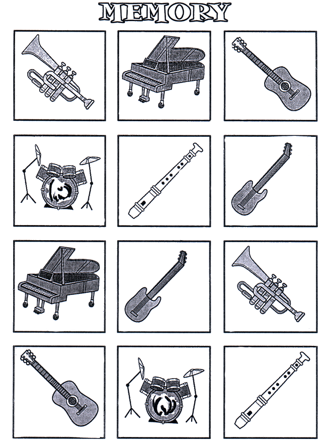 Muziek memory - Knutselen memory