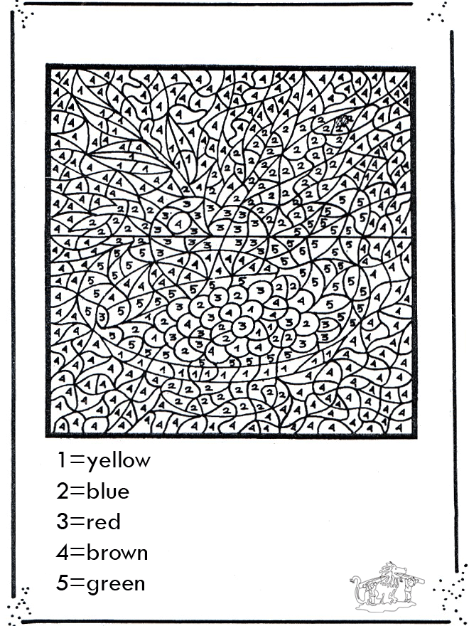 Nummerkleuren - Kleuren op nummer