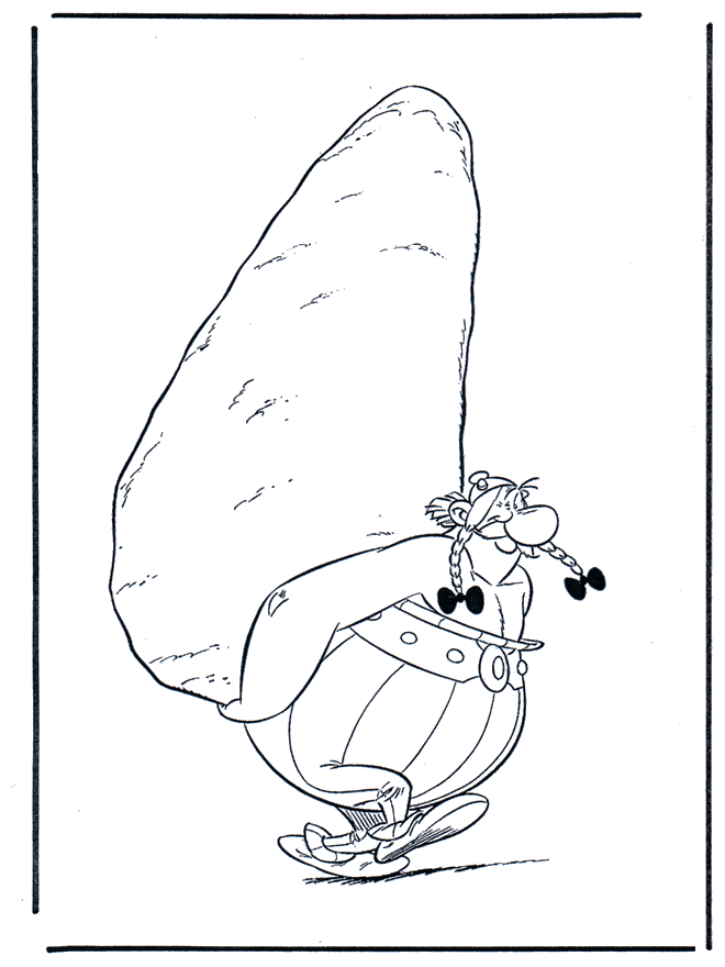 Obelix - Kleurplaat Asterix