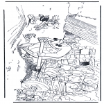 Stripfiguren Kleurplaten - Obelix, Idefix en Asterix
