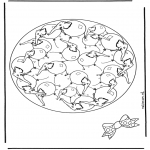 Mandala Kleurplaten - Olifanten mandala 2